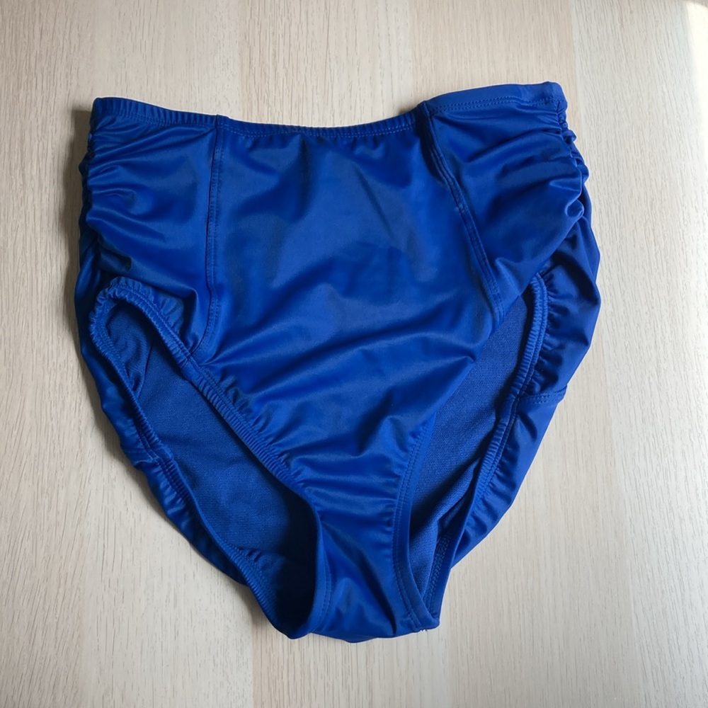 NWT Beach Bettey by Miracle Brands, Blue, Size Small, slimming bikini bottoms